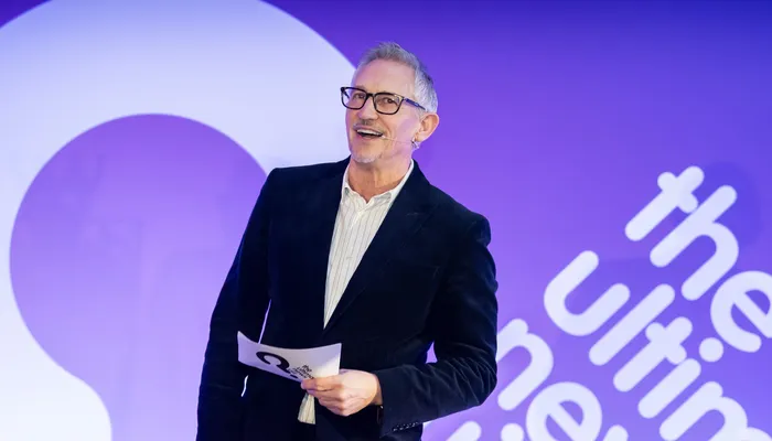 Gary Lineker hosting the Ultimate News Quiz