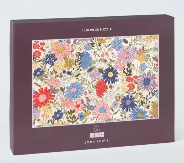 Floral printed jigsaw puzzle, 1000 pieces