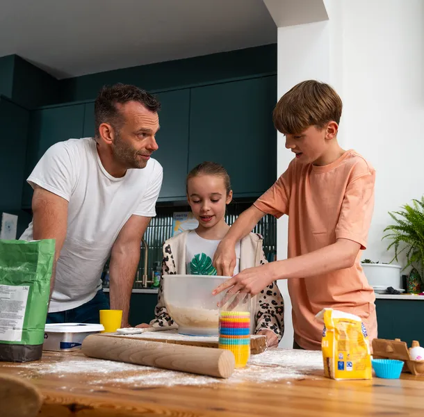- Boy and girl baking with their foster carer, reflecting guidance and everyday support - Foster carer helping two children bake, showing the caring, hands‑on role of fostering If you want it to feel more focused on teaching, bonding, or everyday life, I