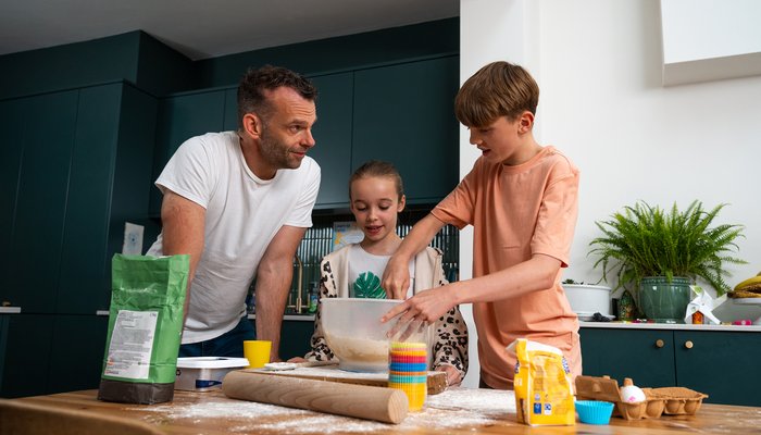- Boy and girl baking with their foster carer, reflecting guidance and everyday support - Foster carer helping two children bake, showing the caring, hands‑on role of fostering If you want it to feel more focused on teaching, bonding, or everyday life, I