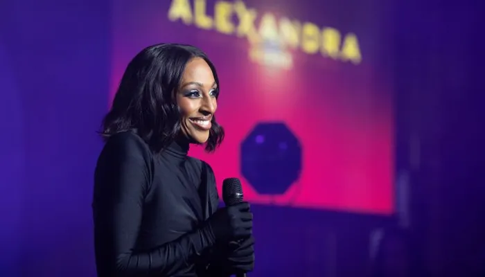 Alexandra Burke performing at the Starry Night Gala 2025