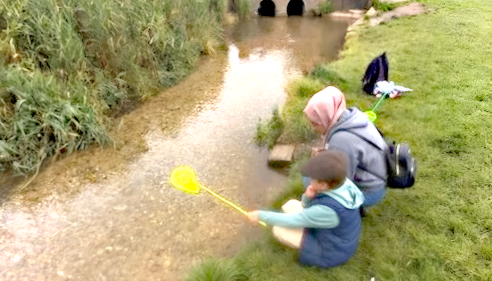 Bucks Activity Project boy and woman fishing