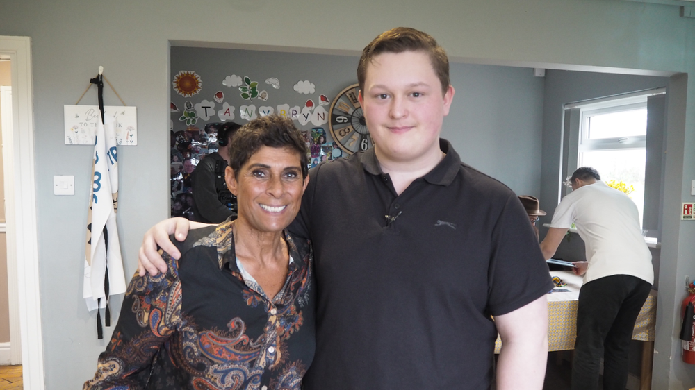 Fatima Whitbread and Rhys