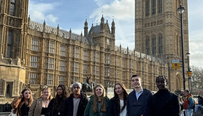 YP outside Parliament - Children at the table launch