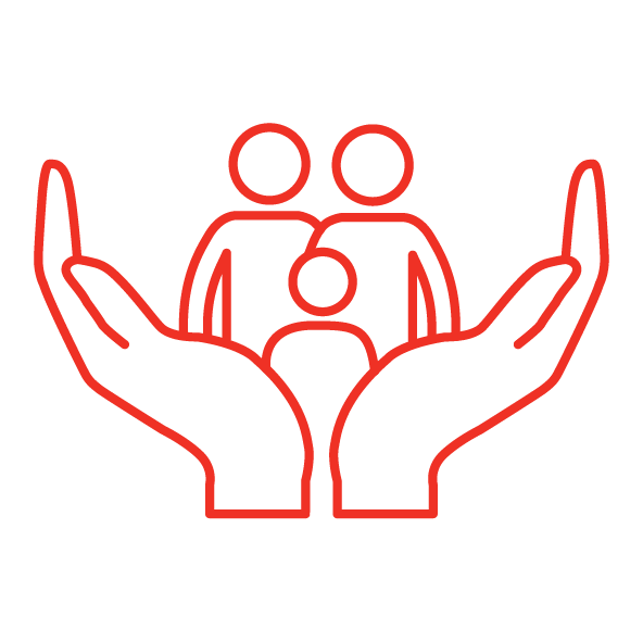 Family held in hands