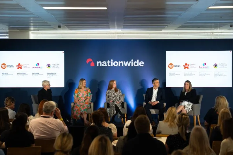 Katherine Woods onstage at a Nationwide event