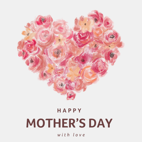 Mother's Day rose heart