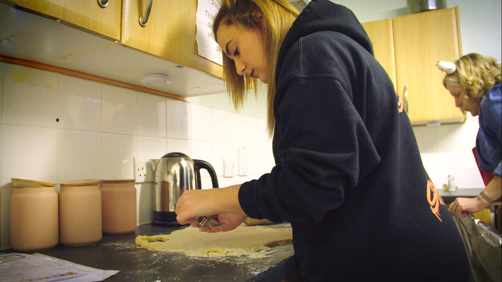 Nicole baking cookies