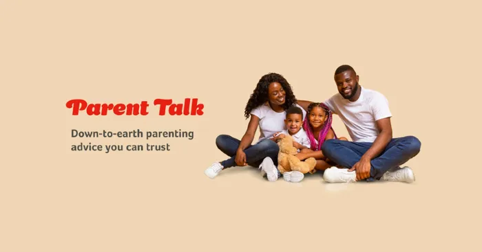 ParentTalk service image, happy family sitting together