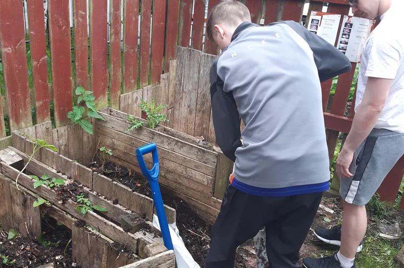 Positive Choices May 22 - Volunteering (Community Garden) 1