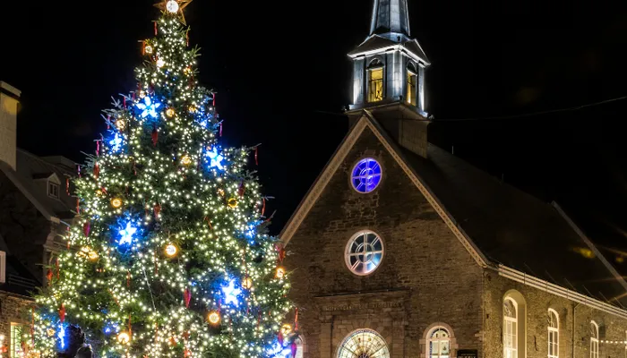Religious photo only V2 - Church and Christmas tree