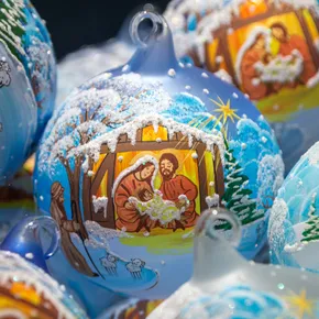Religious photo only V1 - Nativity bauble