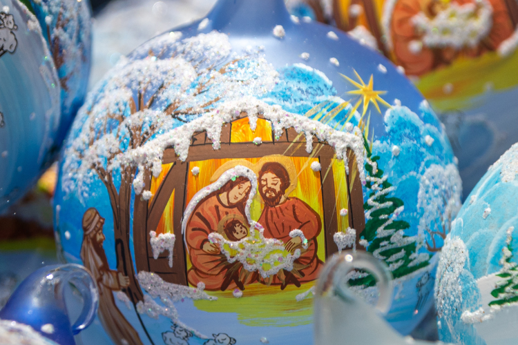 Religious photo only V1 - Nativity bauble