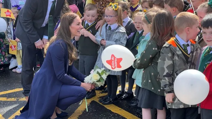 Royal Patron Princess of Wales visiting school in Glasgow