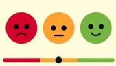 Three faces in Traffic Light Colours