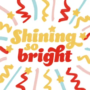 Shining so bright paint effect typography