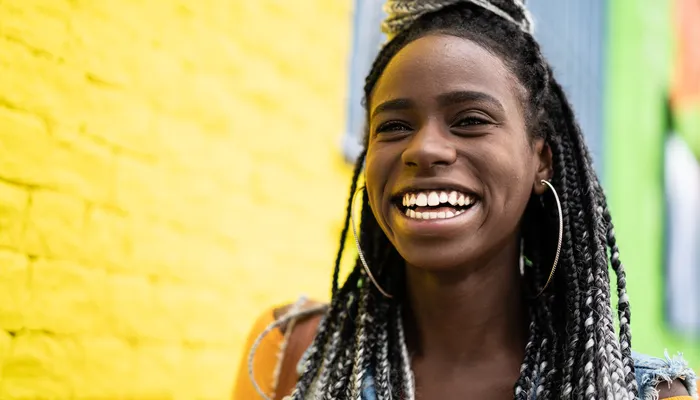 Smiling teenage girl