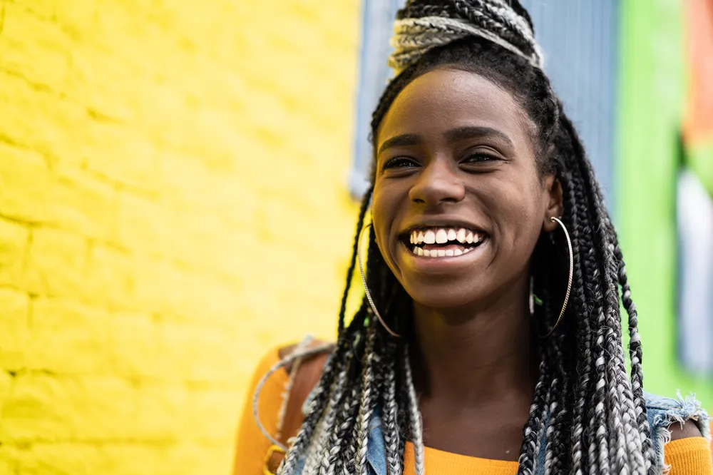 Smiling teenage girl