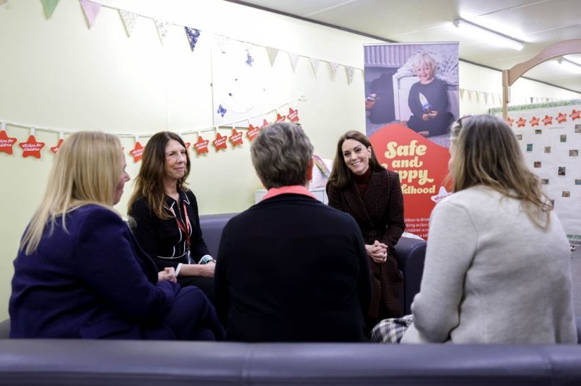 The Princess of Wales visiting the Mother and Baby Unit at Styal Prison and Young Offenders Institution in Cheshire