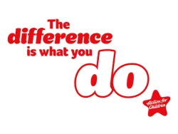 The difference is what you do wordmark