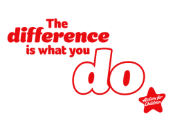 The difference is what you do wordmark