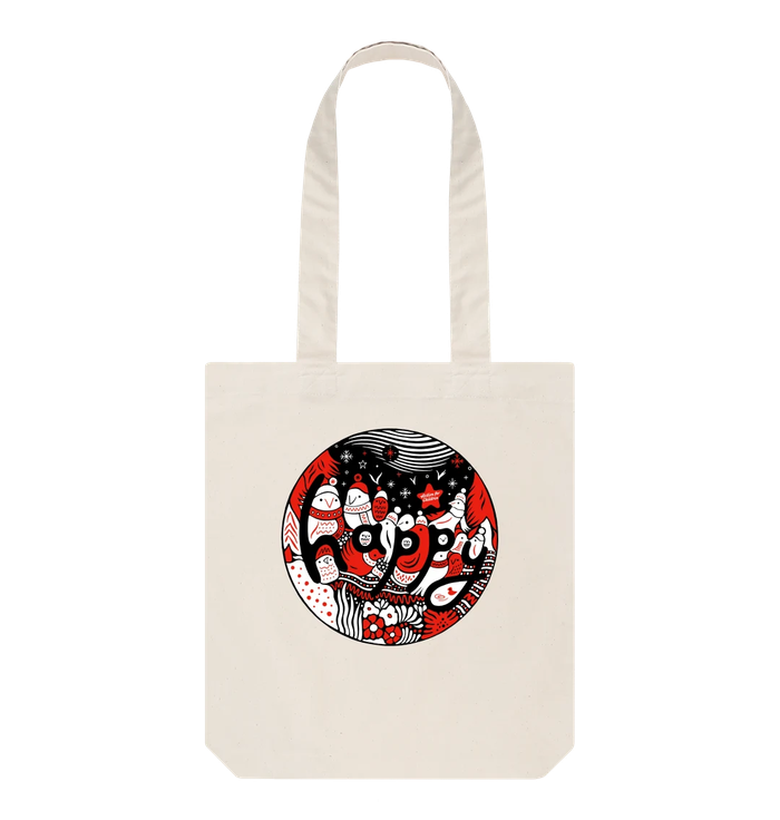 Wintery Happy Tote Bag