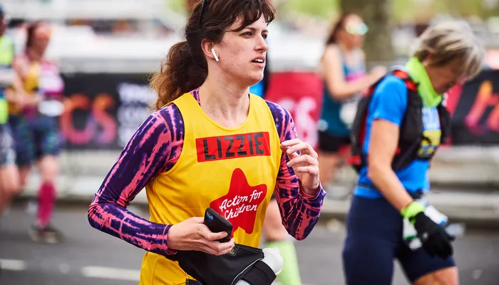 Woman called Lizzie running the Manchester Marathon
