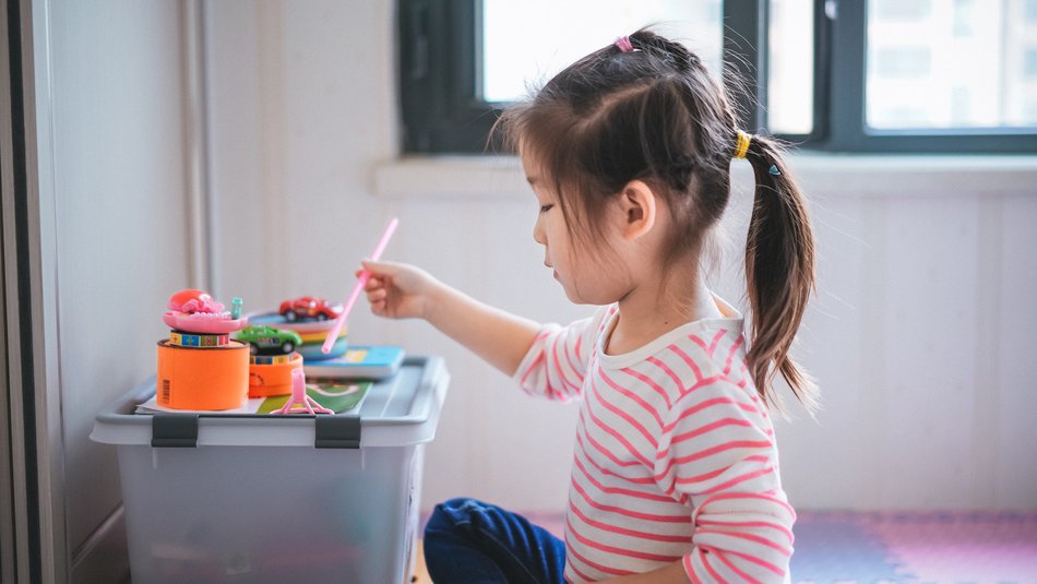 Young girl playing