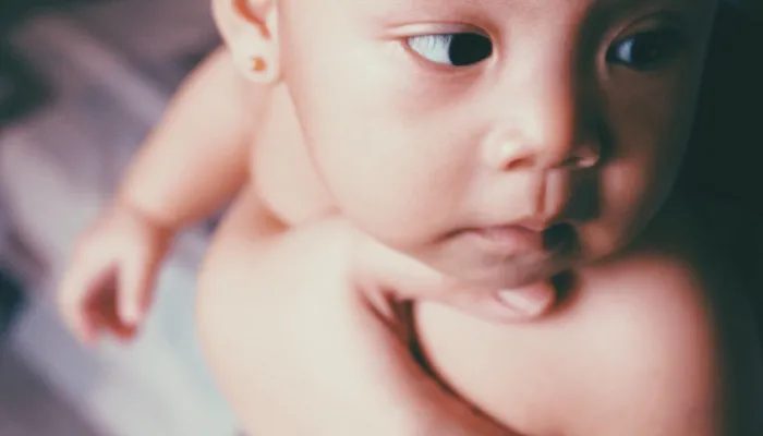 close up of baby