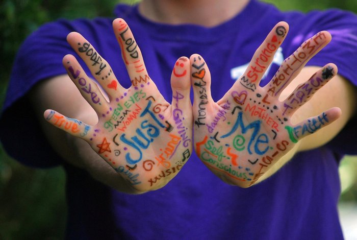 hands writing self