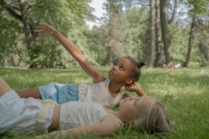 Girls Nature Grass