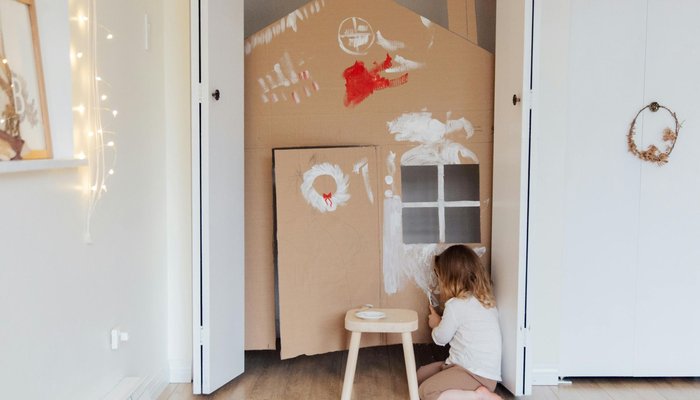 cardboard house
